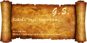 Gabányi Sarolta névjegykártya