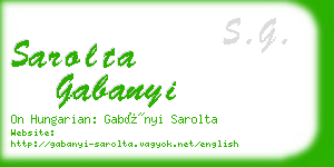 sarolta gabanyi business card